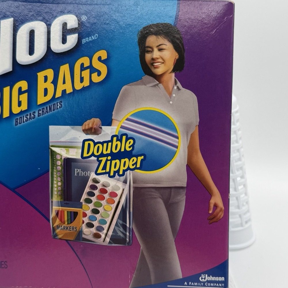 Ziploc Big Bags Large Size 3-Gallon Heavy Duty Zipper Storage 15 x 15 (3 Bags) - Picture 3 of 7